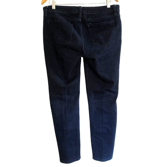 A.N.A.- WOMENS DARK DENIUM MID-RISE SKINNY 78% COTTON JEANS SIZE 30/10 - Picture 2 of 6